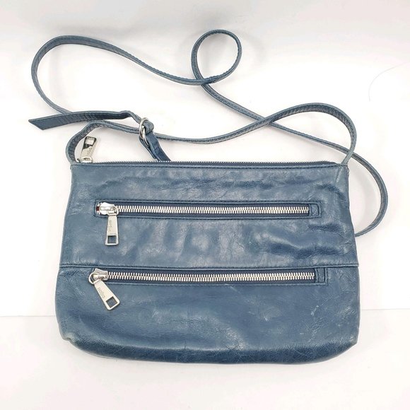 HOBO Handbags - HOBO Blue Leather Crossbody Small Bag